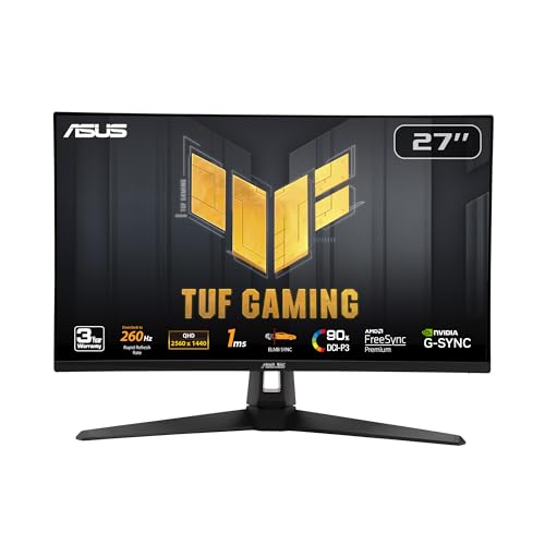 ASUS TUF Gaming 27インチ 1440P ゲーミングモニター (VG27AQM1A